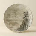Plato de postre de 21 cm en porcelana zorro LACHAT