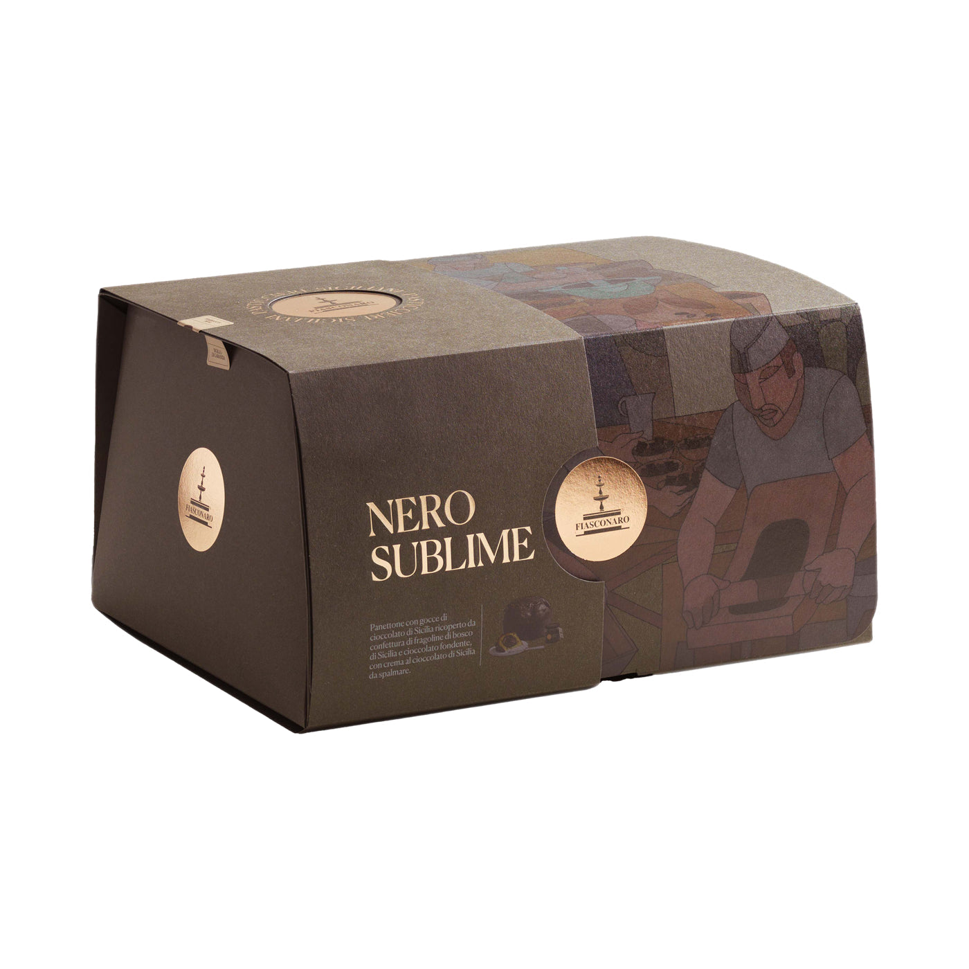 Panettone de chocolate y crema de chocolate negro siciliano 1 kg