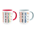 Tazas ceramica con skies