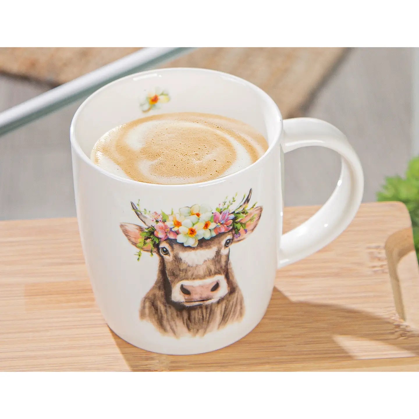 Taza "Vaca con Flores" 380ml