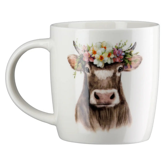 Taza "Vaca con Flores" 380ml