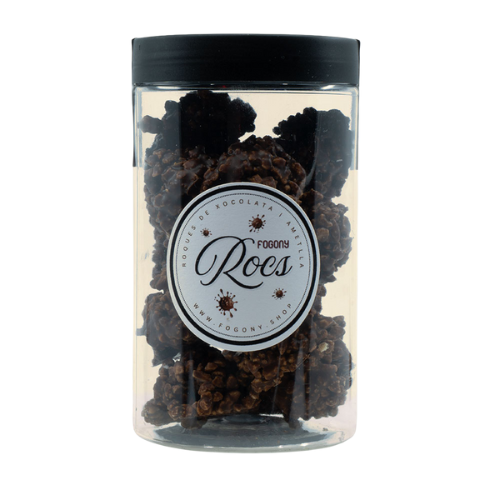 Tub de roques de chocolate negro Fogony