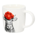 Taza "Vaca con globos rojos"