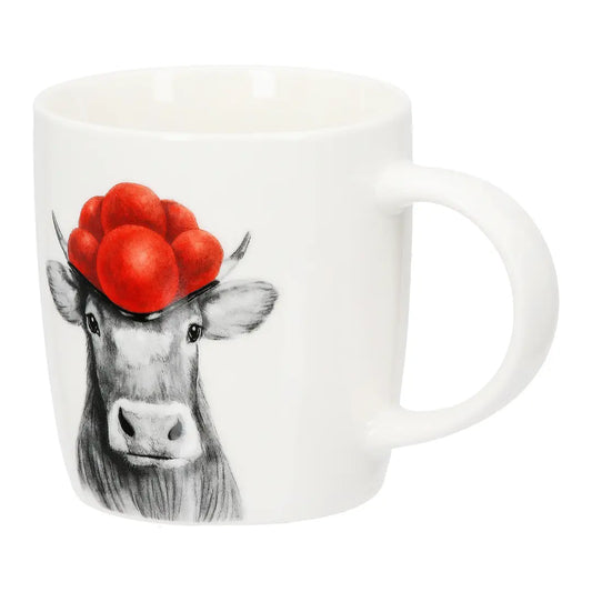 Taza "Vaca con globos rojos"