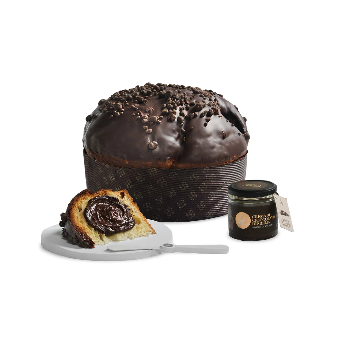 Panettone de chocolate y crema de chocolate negro siciliano 1 kg