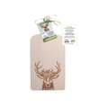 Tabla de cortar madera “Ciervo con flores” – 38,5 cm