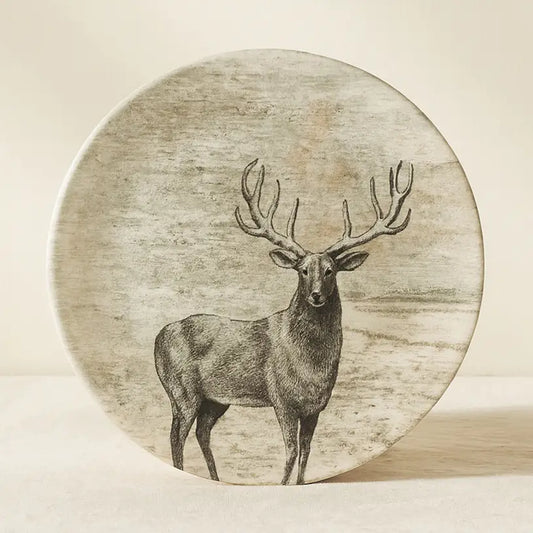 Plato llano de porcelana 26 cm ciervo LACHAT