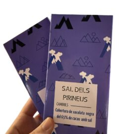 Tableta de chocolate y sal del pirineo
