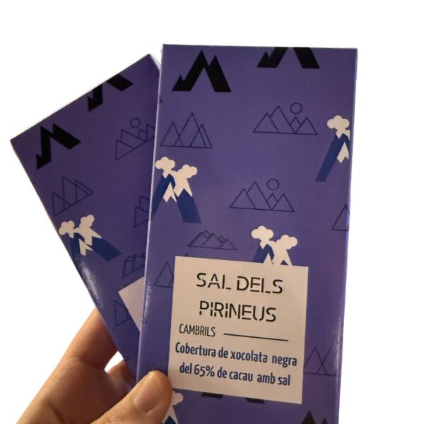 Tableta de chocolate y sal del pirineo